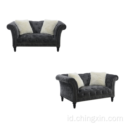 Set Sofa Beludru Seater Ruang Tamu Sofa Furniture